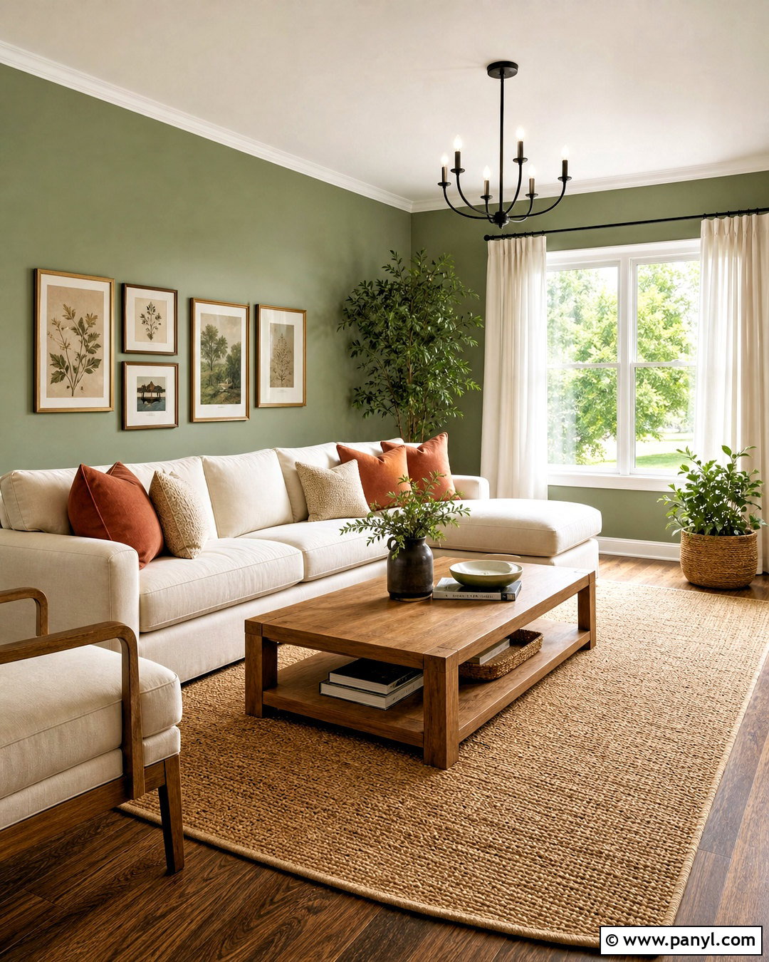 Sage Green Living Room Wall - 20 color wall ideas