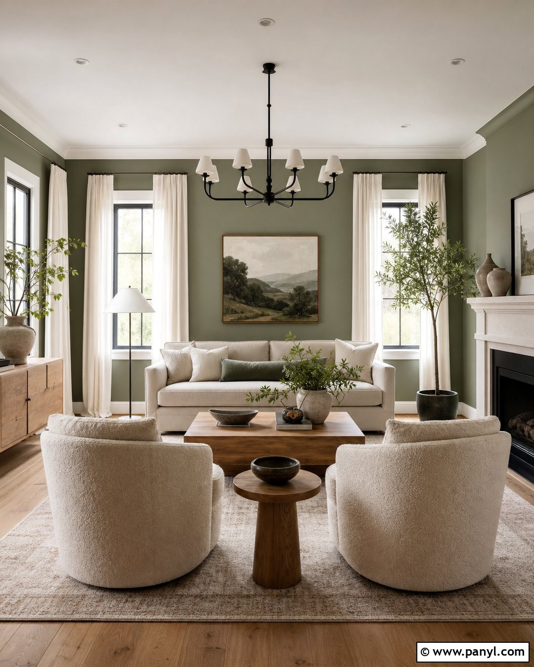 Sage Green Living Room Walls - 45 green painted walls