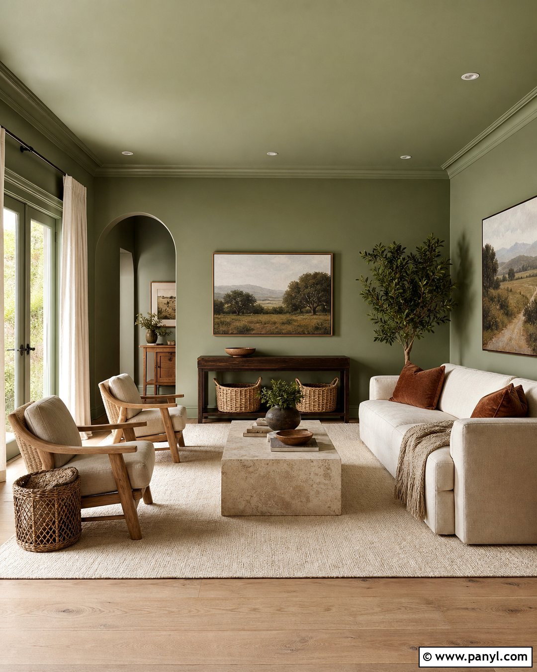 Sage Green Living Room Walls And Ceiling - 30 green walls and ceiling ideas