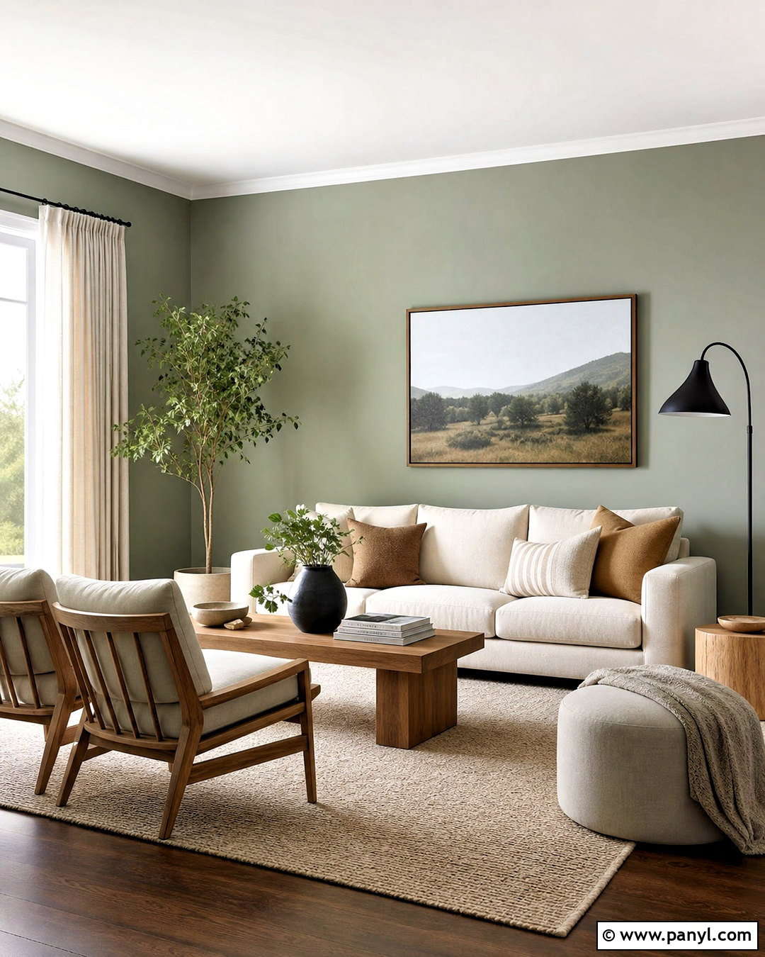 Sage Green Living Room Walls With Cream Furniture - 20 sage green wall paint ideas