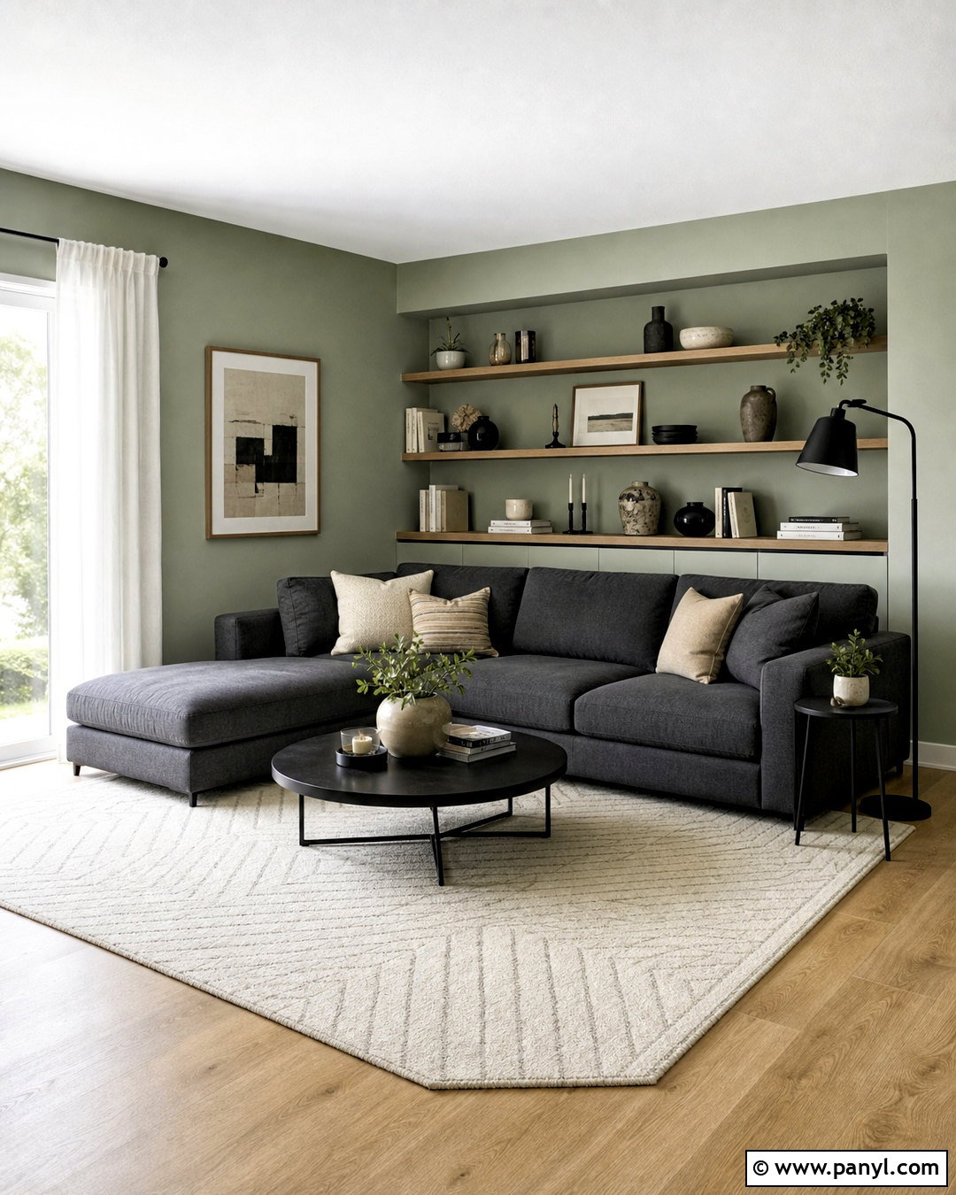 Sage Green Living Room With Charcoal Gray - 20 sage green living room color scheme ideas
