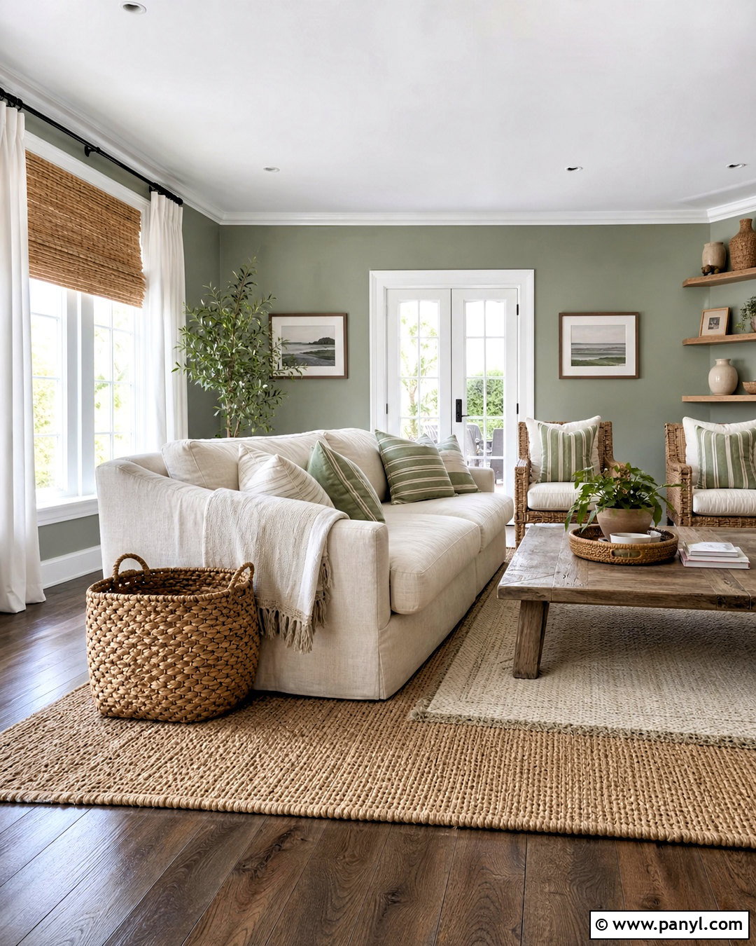 Sage Green Living Room With Coastal Beige - 20 sage green living room color scheme ideas