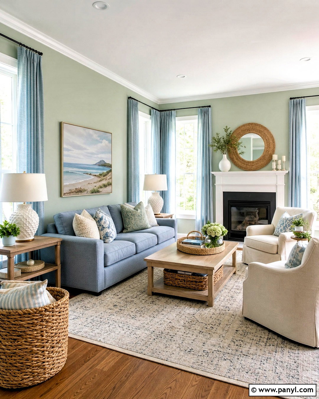 Sage Green Living Room With Dusty Blue - 20 sage green living room color scheme ideas