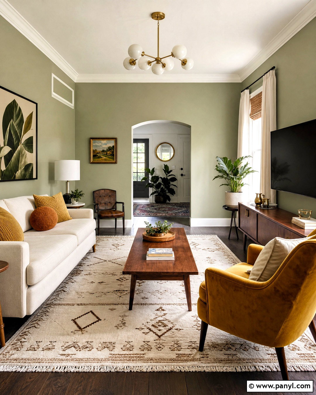 Sage Green Living Room With Mustard Yellow - 20 sage green living room color scheme ideas
