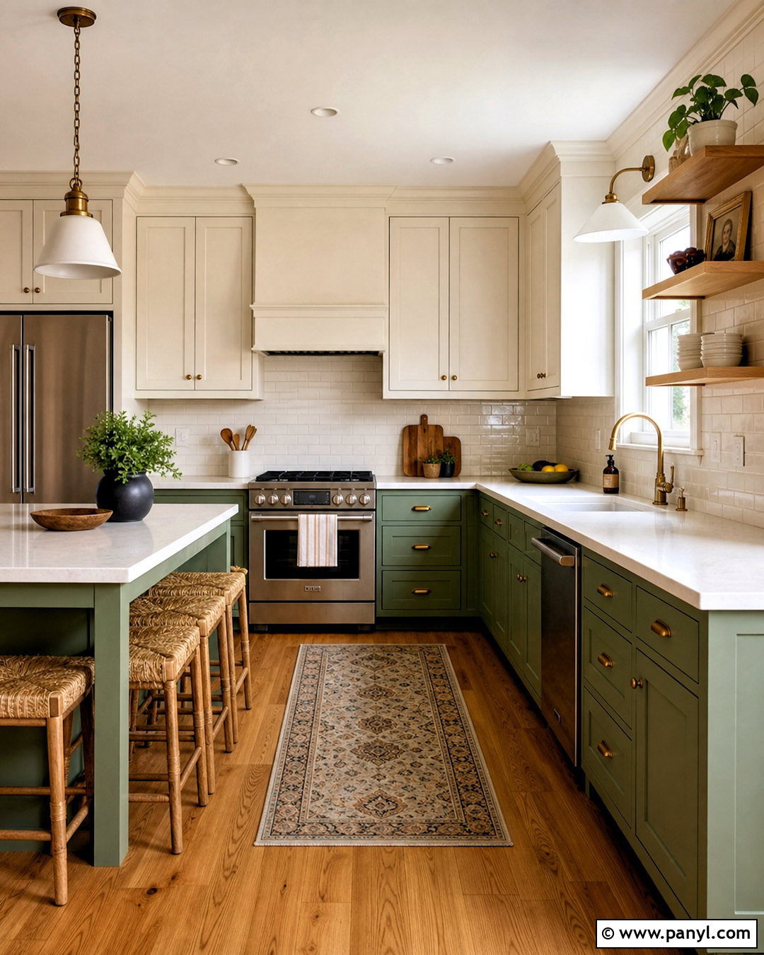 Sage Green Lower Cabinets And Cream Upper Cabinets - 20 sage green and cream kitchen ideas