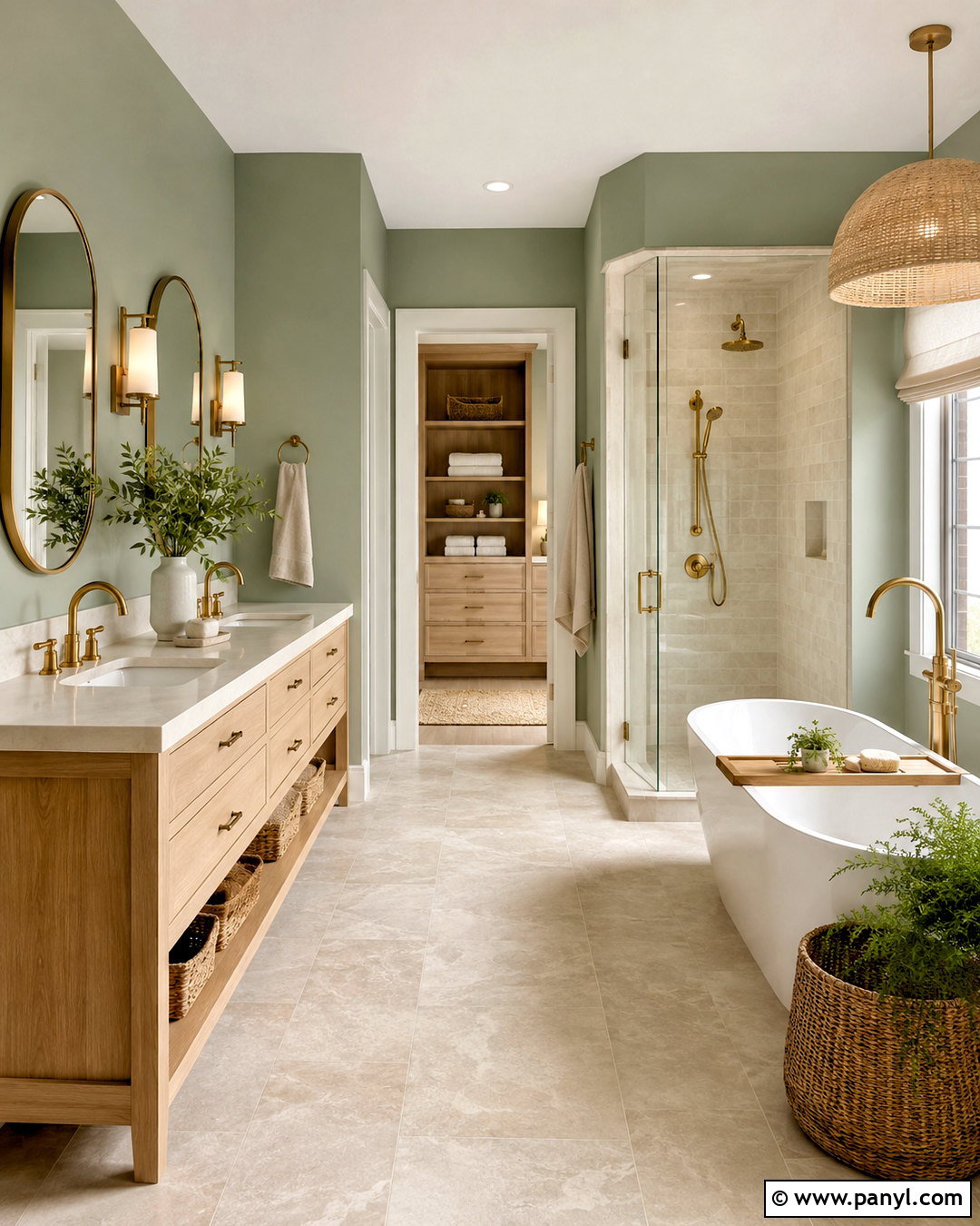 Sage Green Master Bath - 20 master bath paint colors