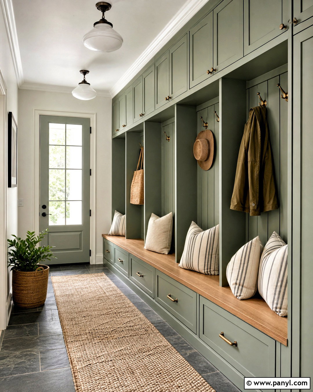 Sage Green Mudroom - 20 sage green home ideas