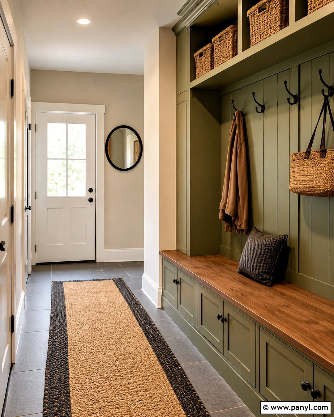 Sage Green Mudroom Accent Wall - 40 Sage Green Accent Wall Ideas