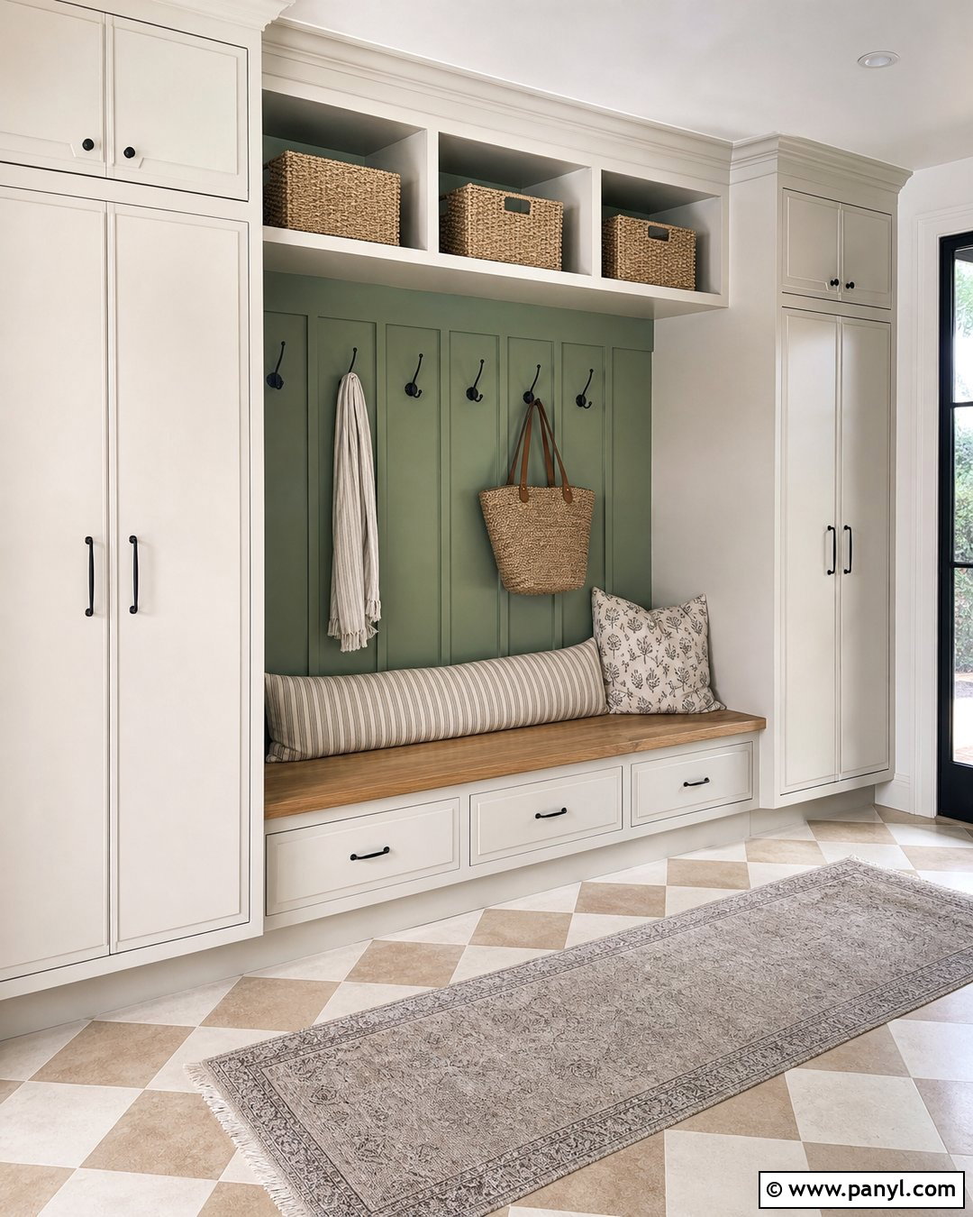 Sage Green Mudroom Accent Wall - 20 Cream Walls With Sage Green Accent Wall Ideas