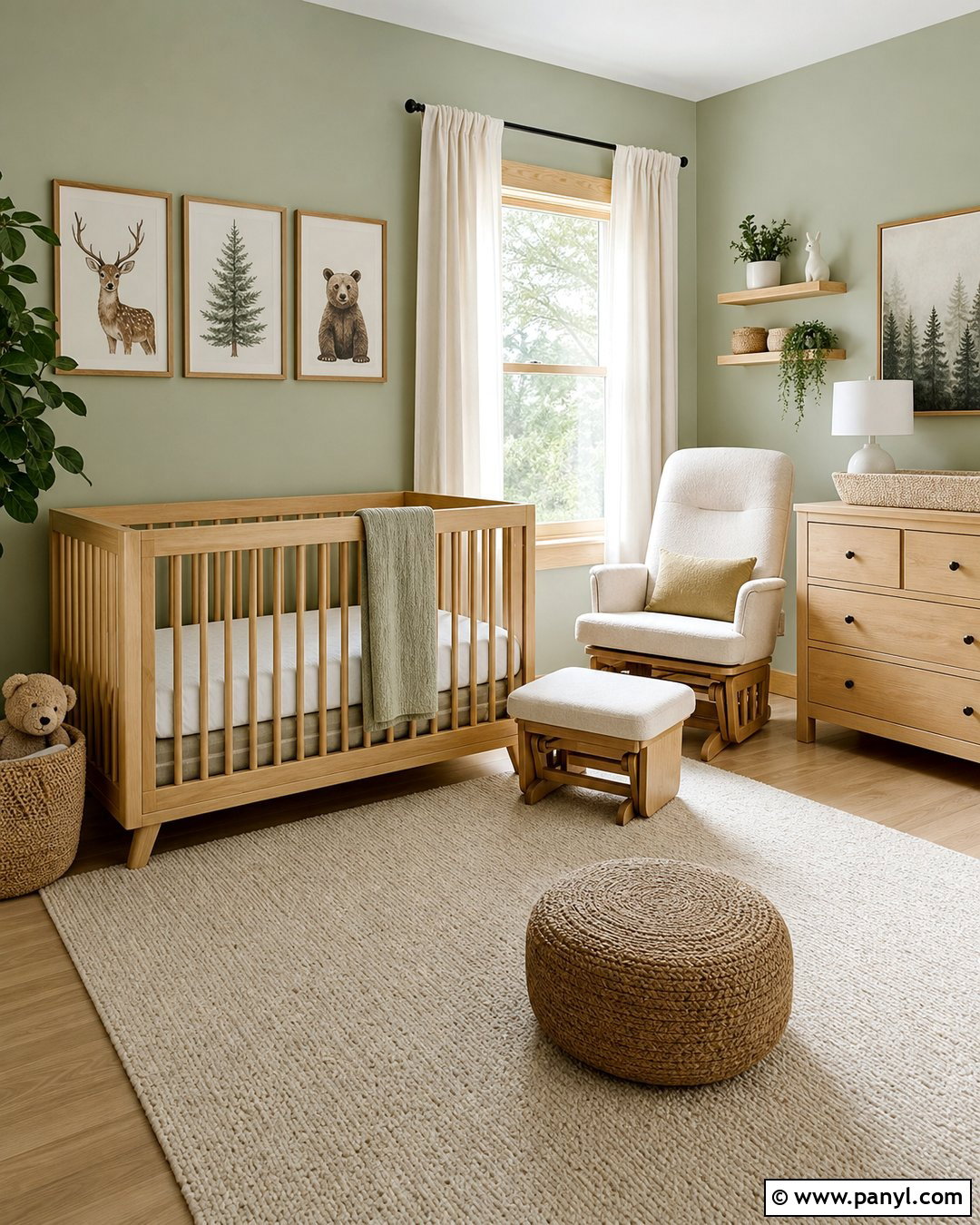 Sage Green Nursery With Maple Trim - 20 Sage Green Walls With Wood Trim Ideas