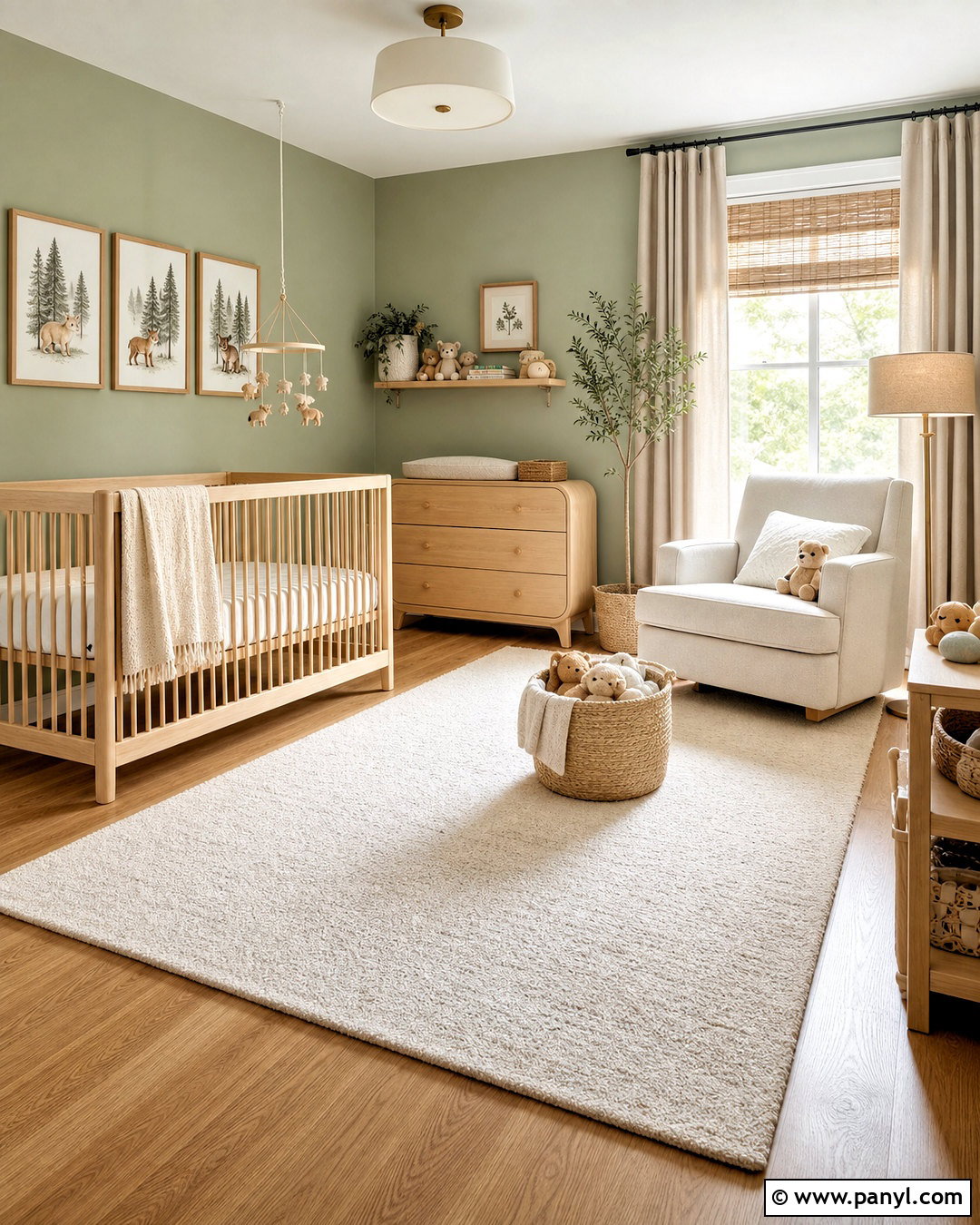 Sage Green Nursery With Warm Neutrals - 20 sage green room ideas