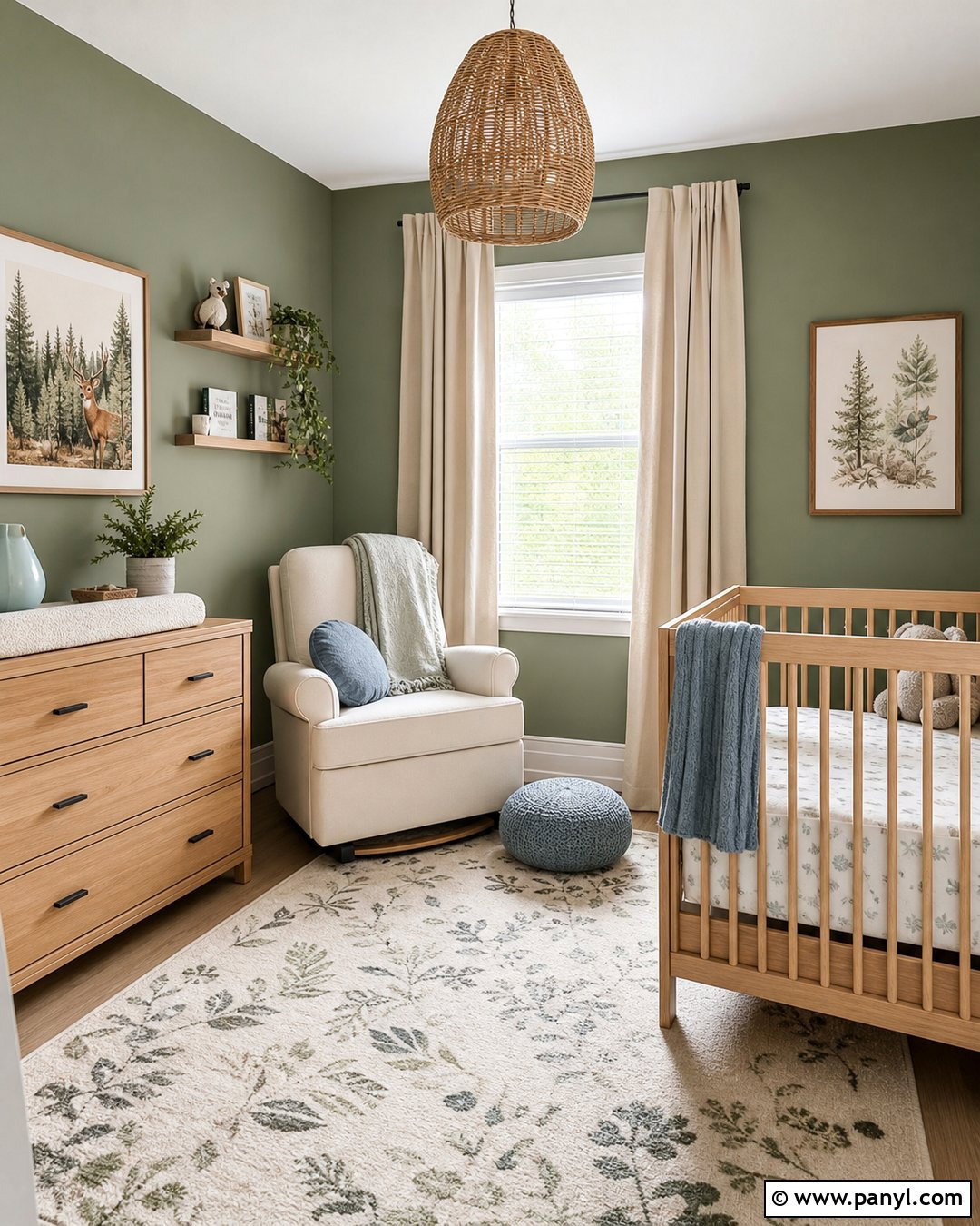 Sage Green Nursery - 50 sage green walls