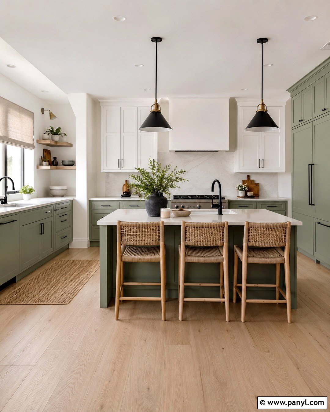 Sage Green Paint With Black And White - 20 Paint Colors That Go With Black And White Ideas