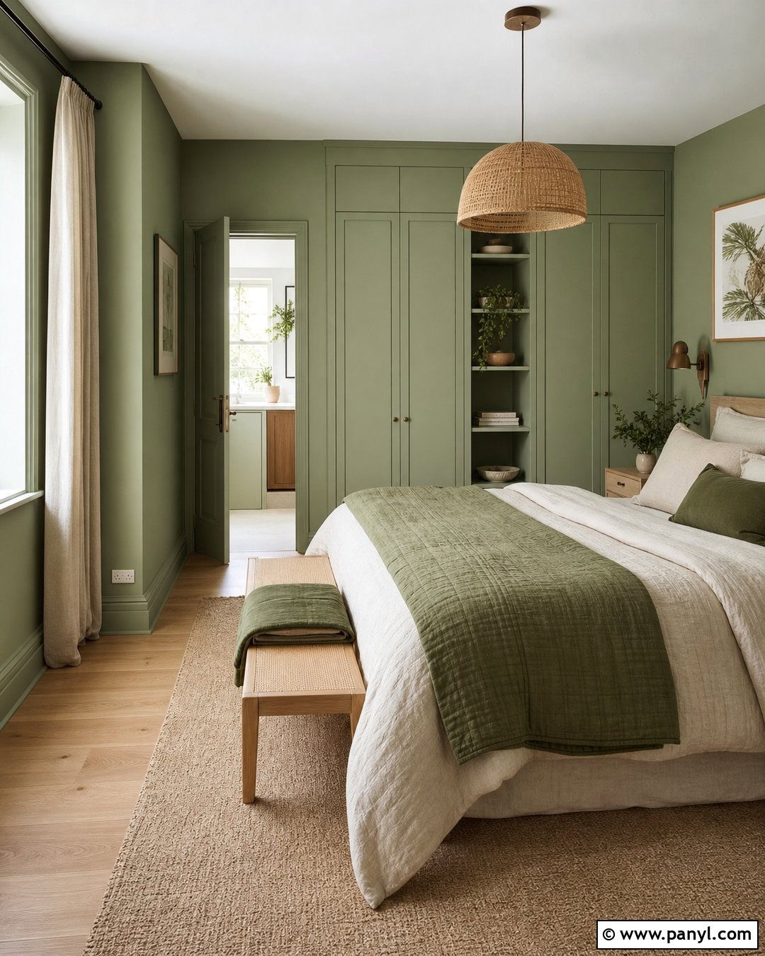 Sage Green Painted Skirting Boards With Matching Walls - 30 painted skirting boards colour ideas