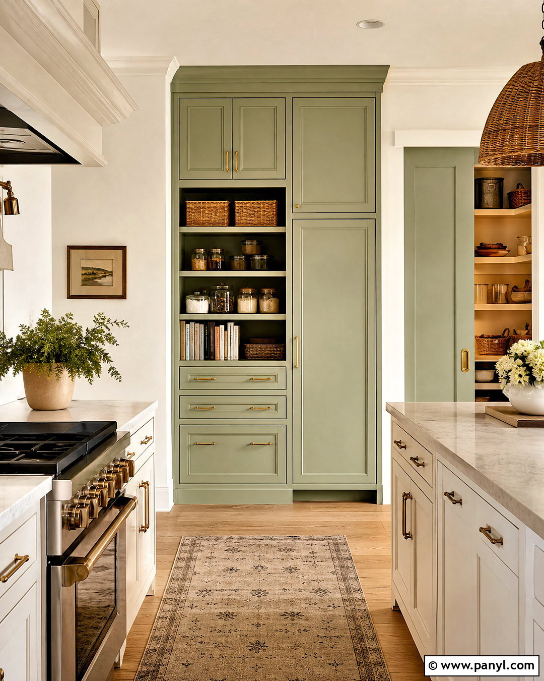 Sage Green Pantry With A Cream Kitchen - 20 sage green and cream kitchen ideas