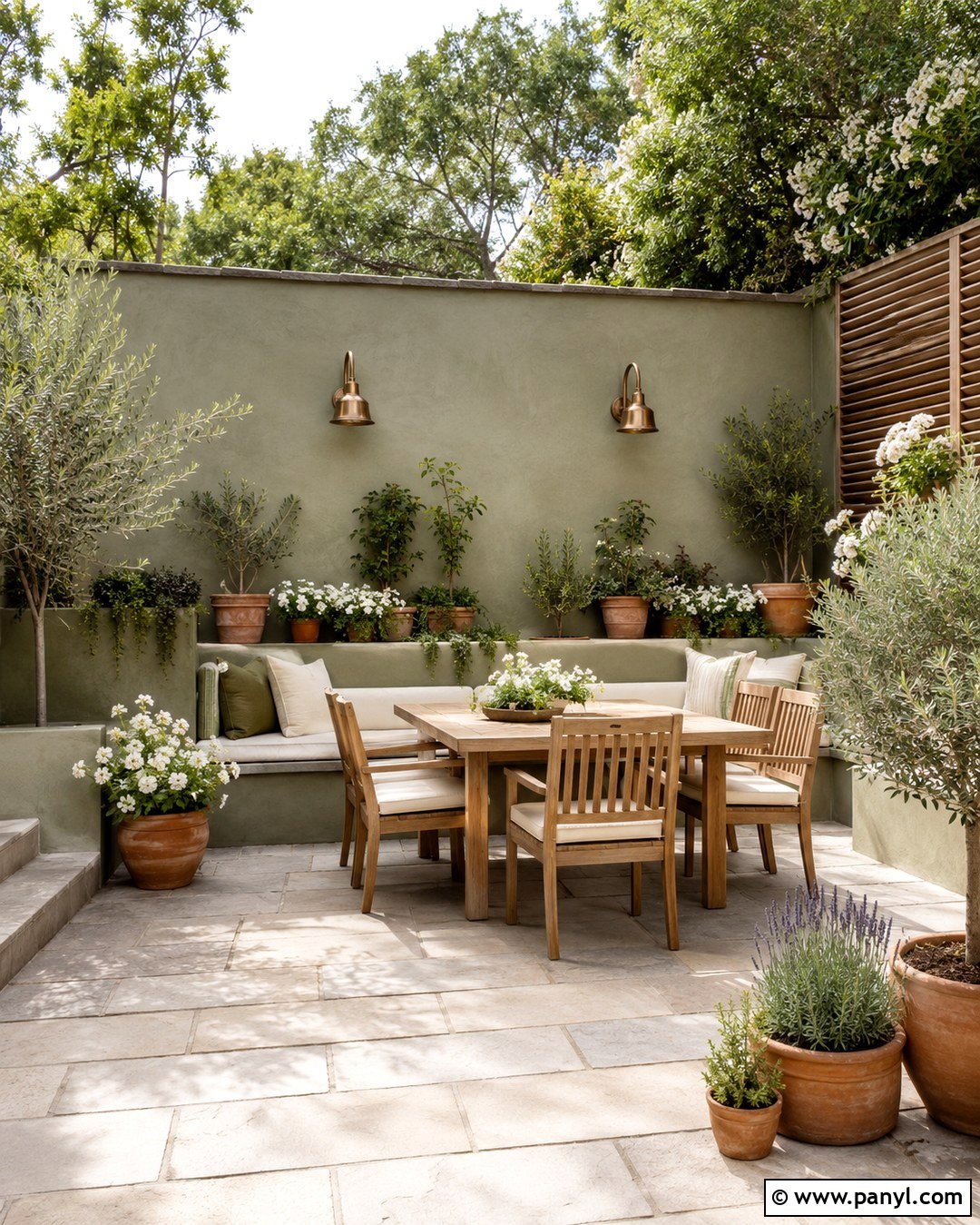 Sage Green Patio Wall - 20 Patio Wall Color Ideas