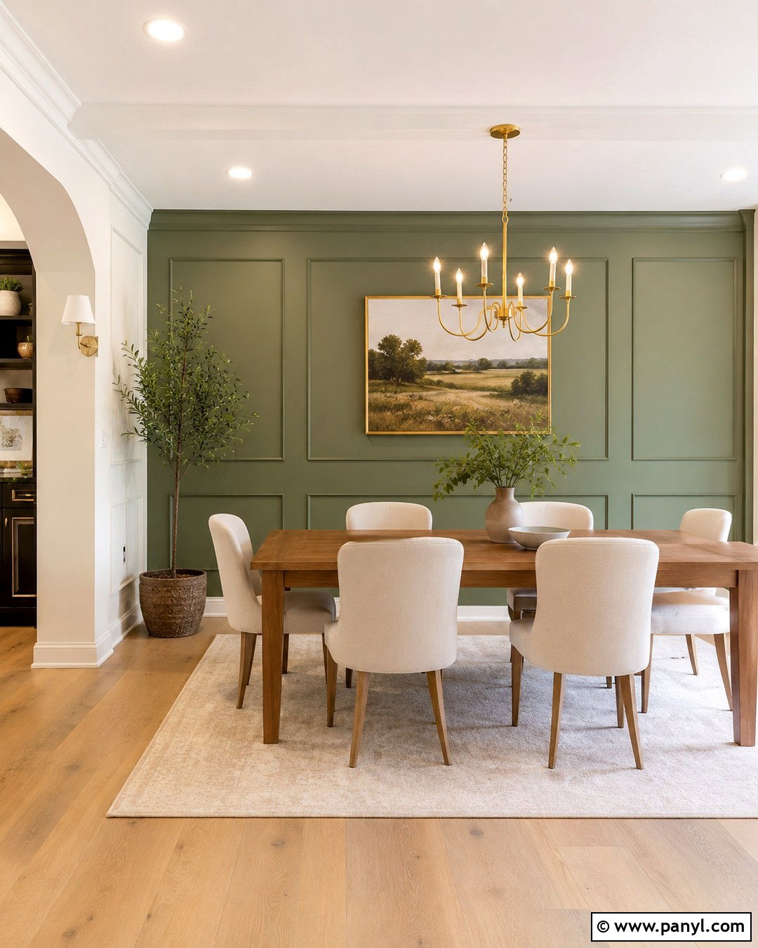 Sage Green Picture Frame Molding Wall - 20 Sage Green Statement Wall Ideas