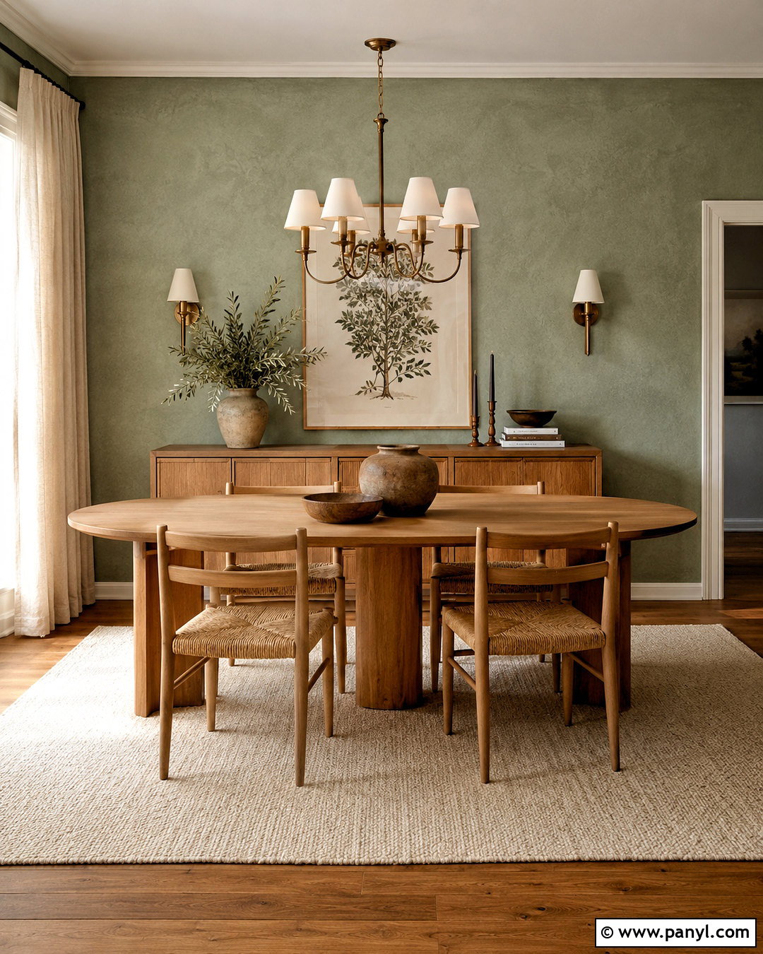 Sage Green Plaster Dining Room - 20 plastering walls ideas
