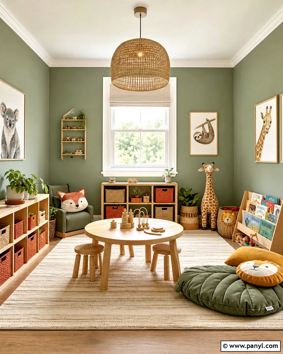 Sage Green Playroom - 20 kids playroom paint ideas