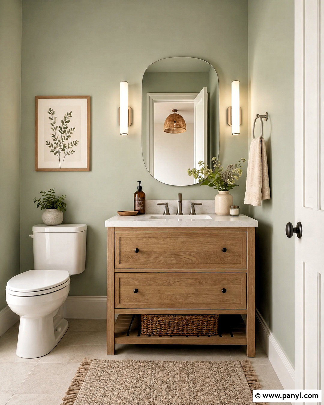 Sage Green Powder Room - 20 powder room paint colors