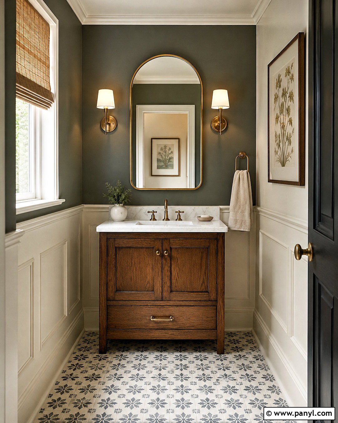 Sage Green Powder Room Wall - 40 Sage Green Accent Wall Ideas