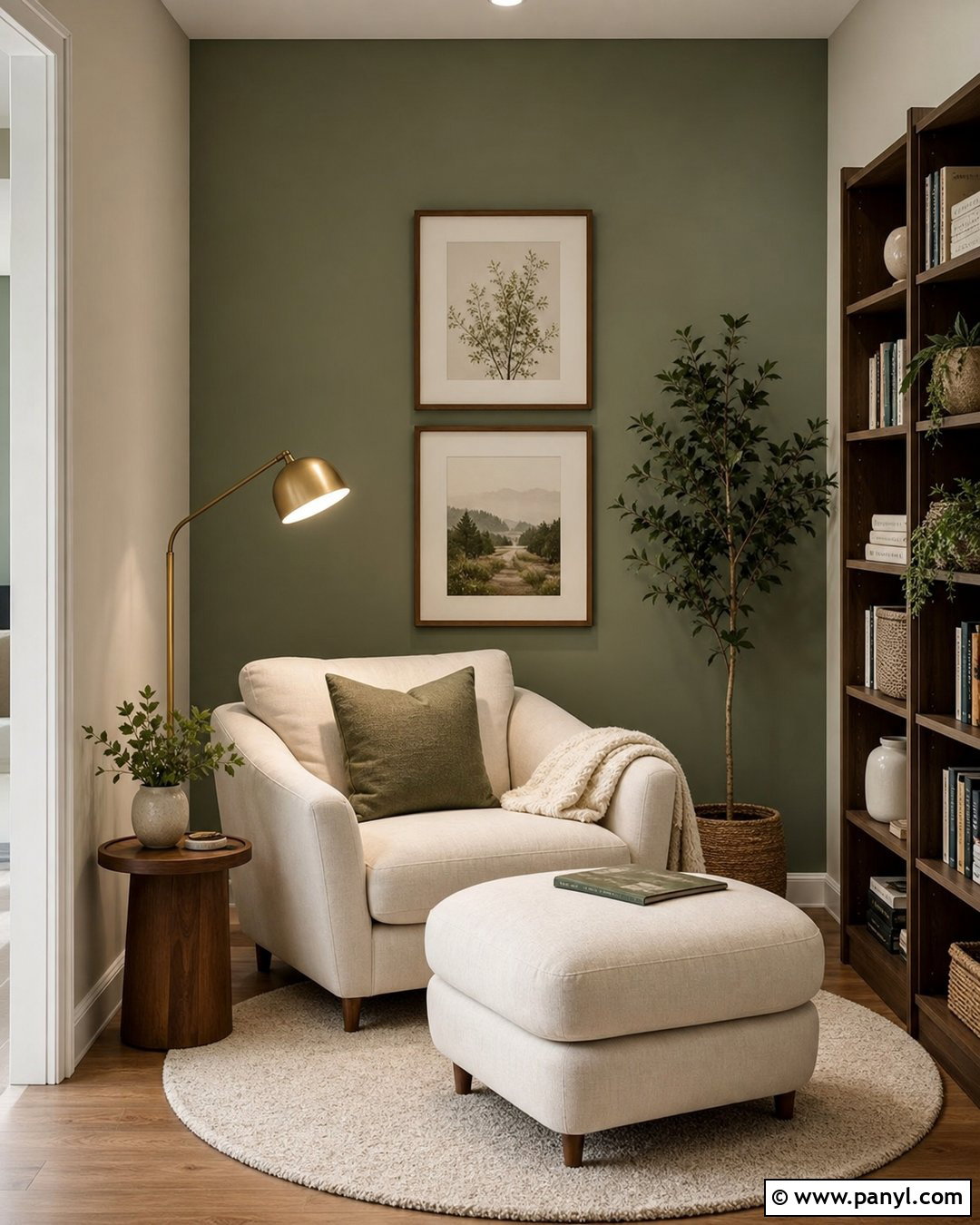 Sage Green Reading Nook Wall - 20 Cream Walls With Sage Green Accent Wall Ideas