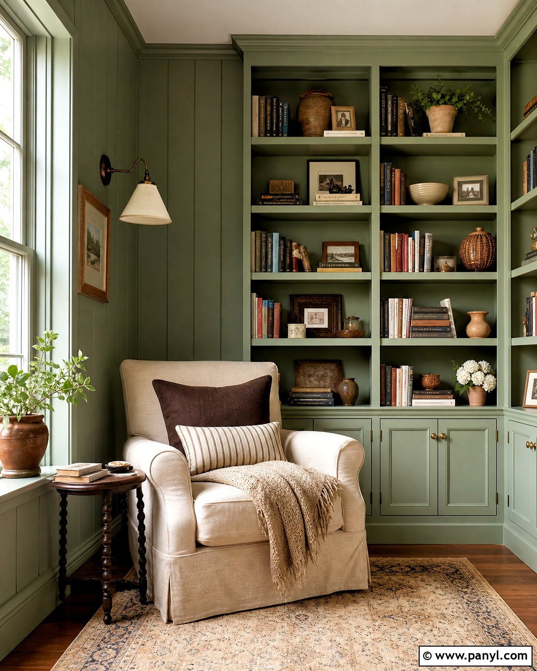 Sage Green Reading Nook - 20 sage green interior ideas