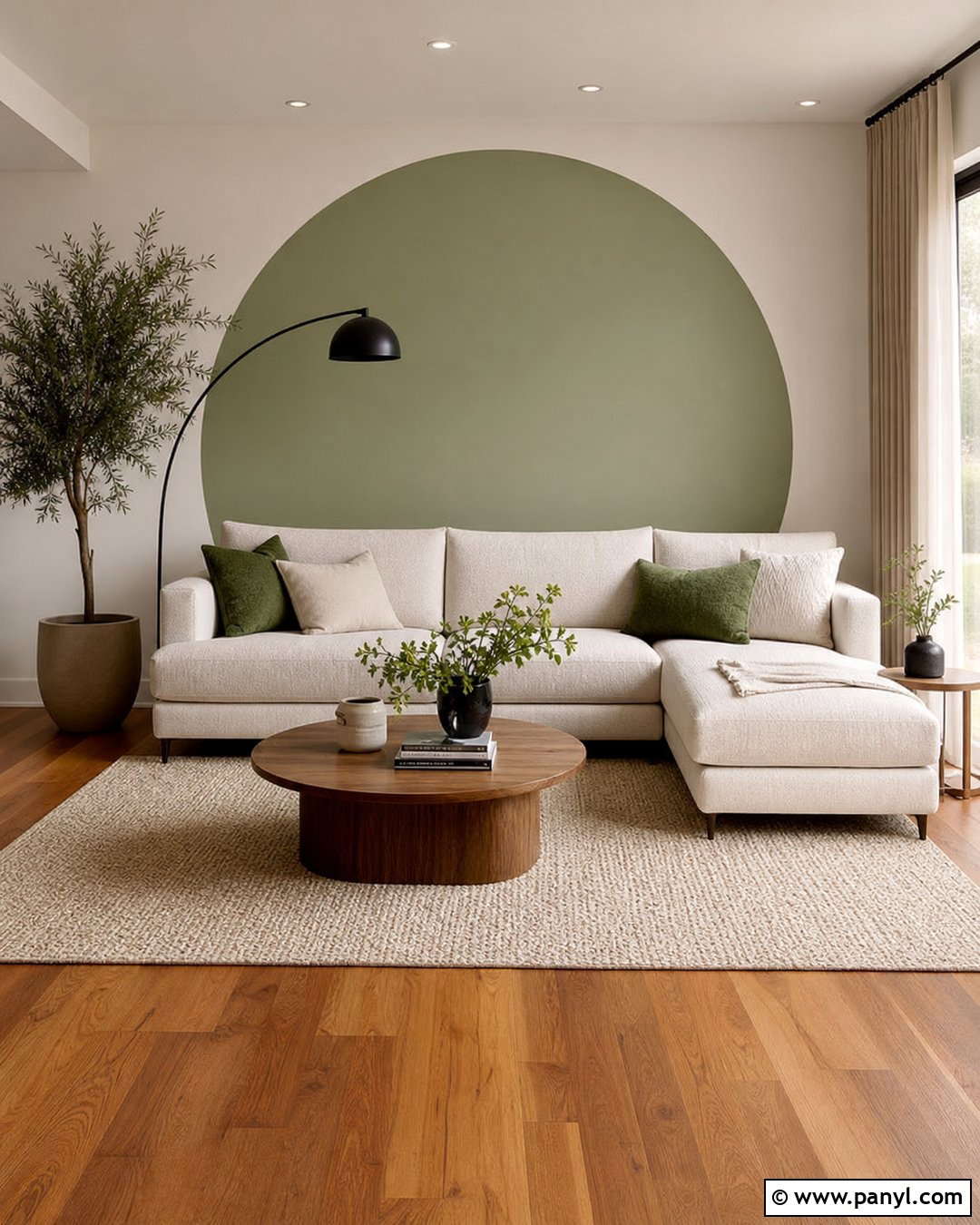 Sage Green Round Accent Wall - 20 Round Accent Wall Paint Ideas