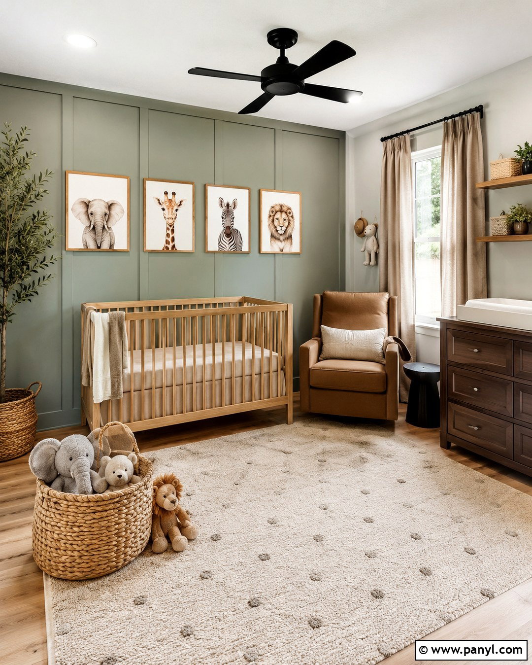 Sage Green Safari Nursery - 20 Sage Green Wall Nursery Ideas
