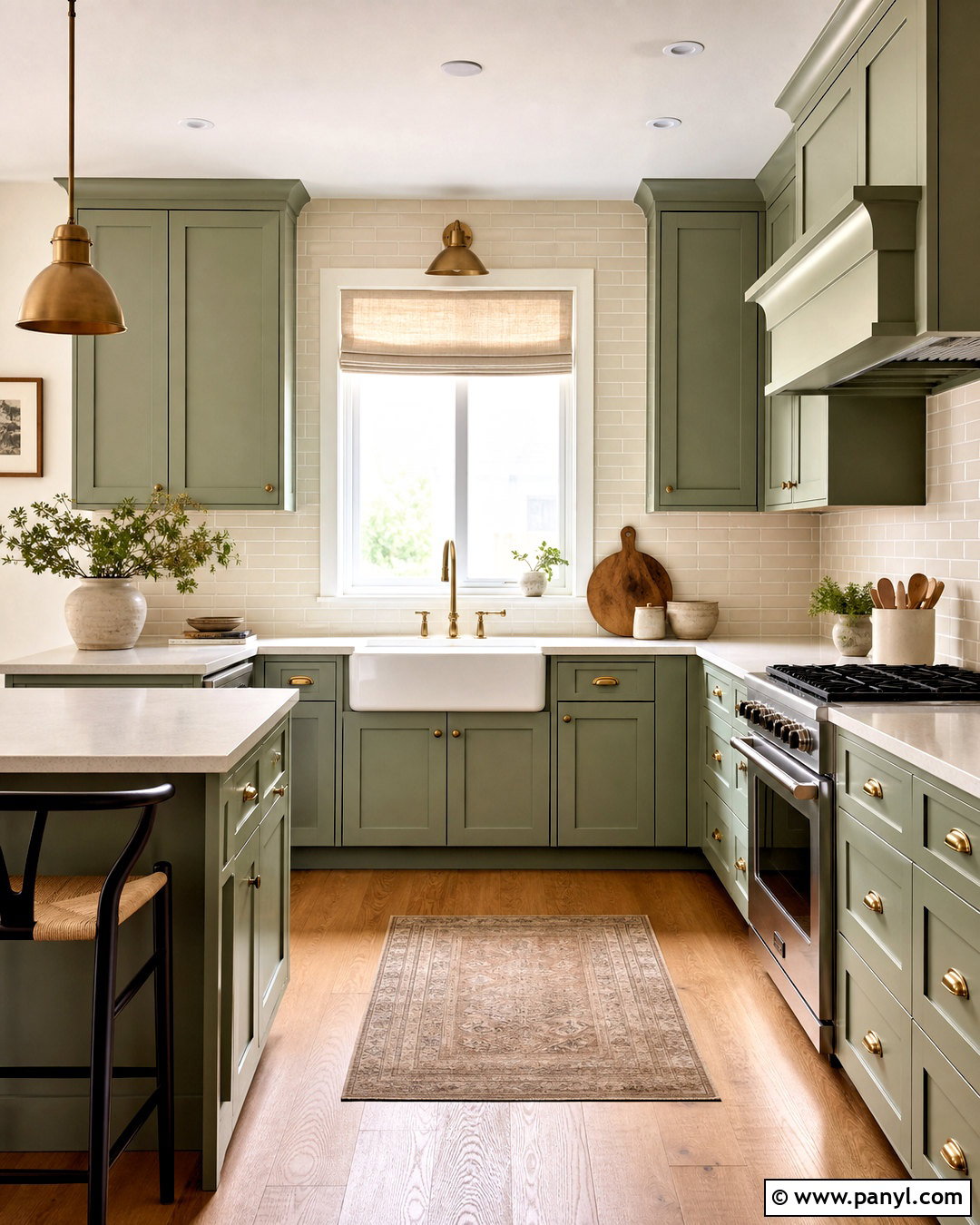 Sage Green Shaker Kitchen With Cream Subway Tile - 20 sage green and cream kitchen ideas