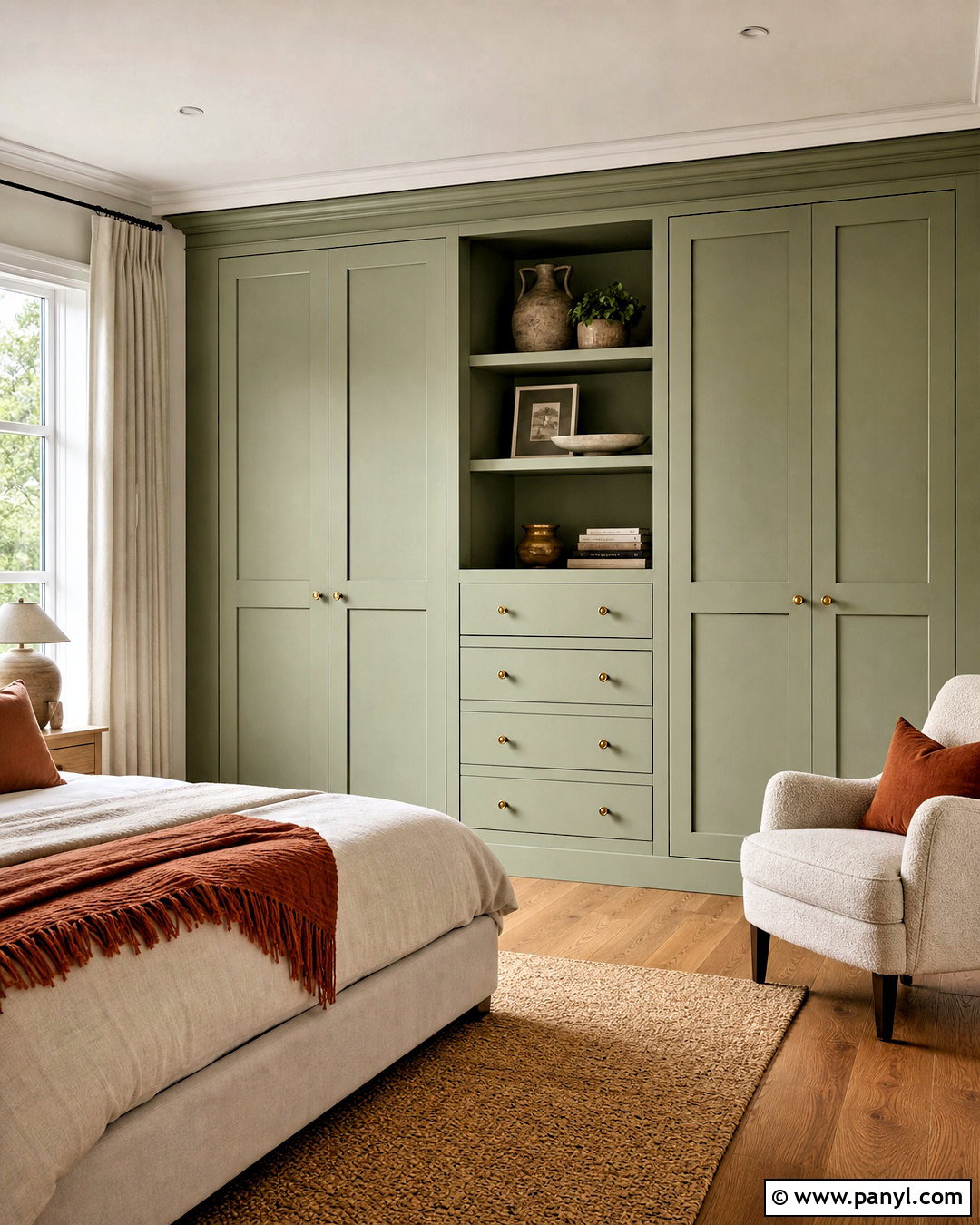 Sage Green Shaker Wardrobe - 20 trending wardrobe design ideas