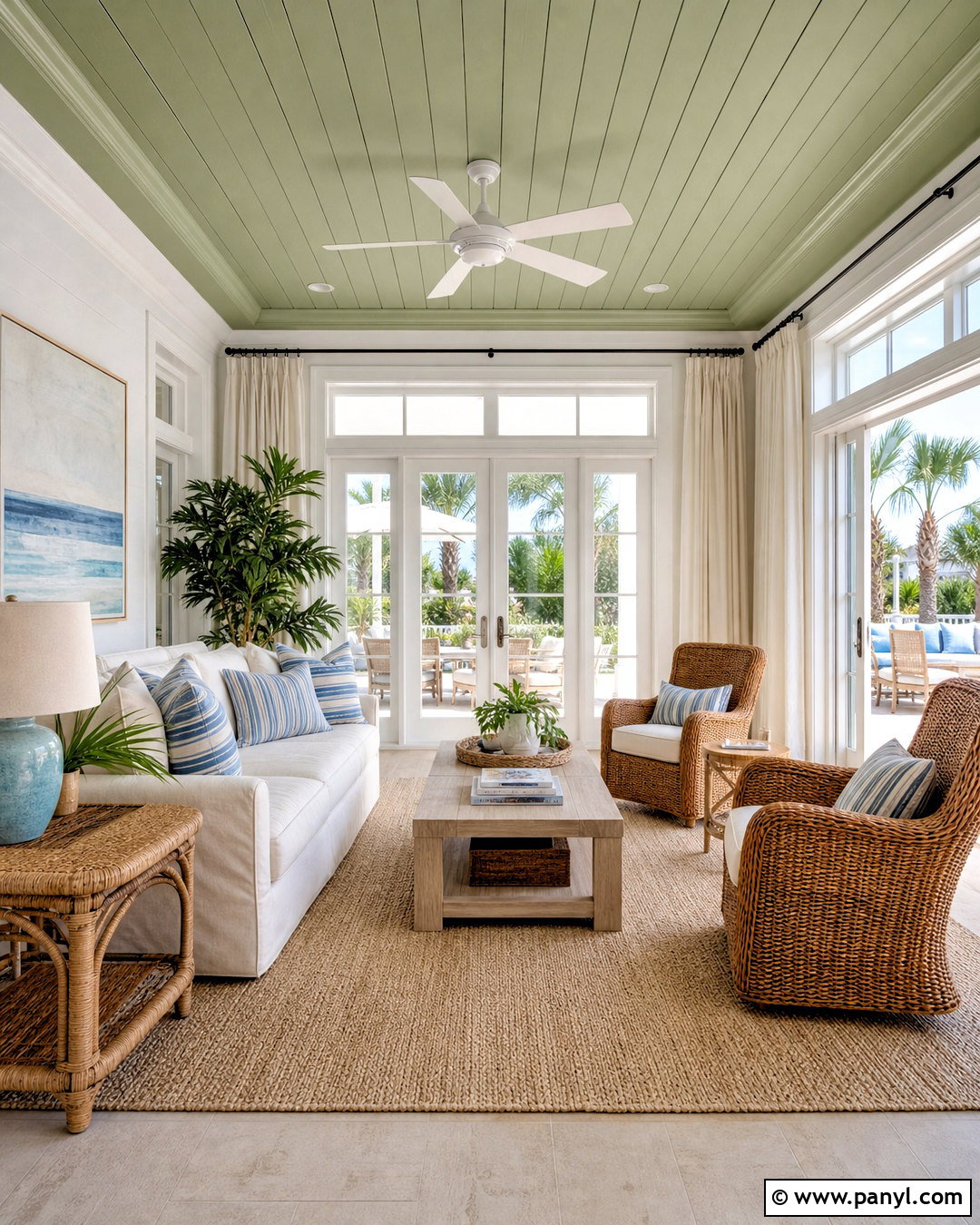 Sage Green Shiplap Ceiling - 20 sage green ceiling ideas