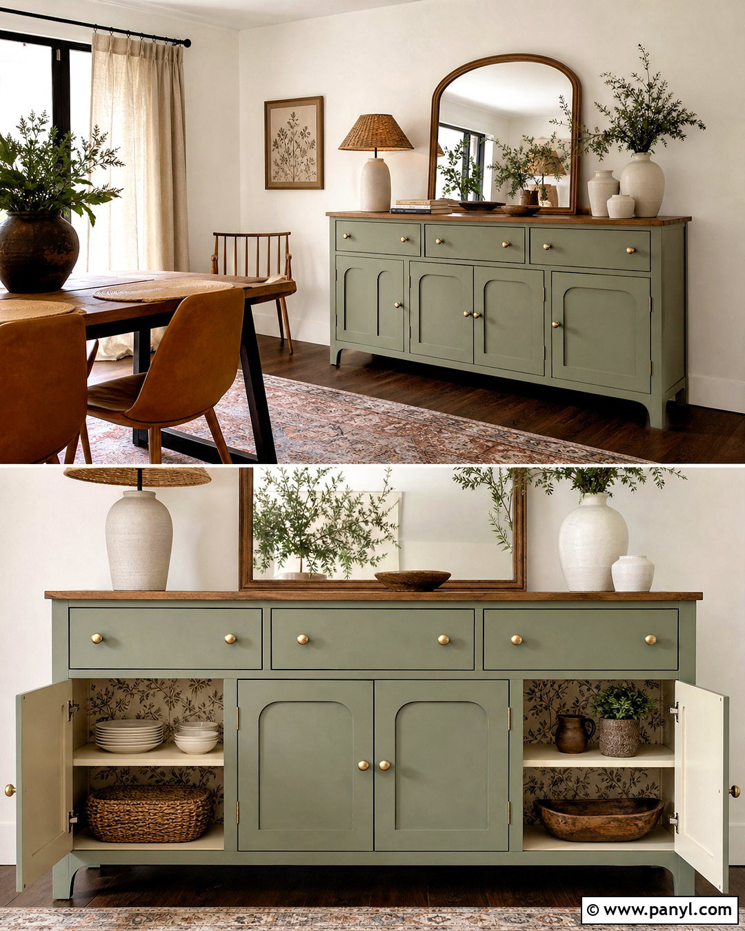 Sage Green Sideboard - 20 sideboard makeover ideas