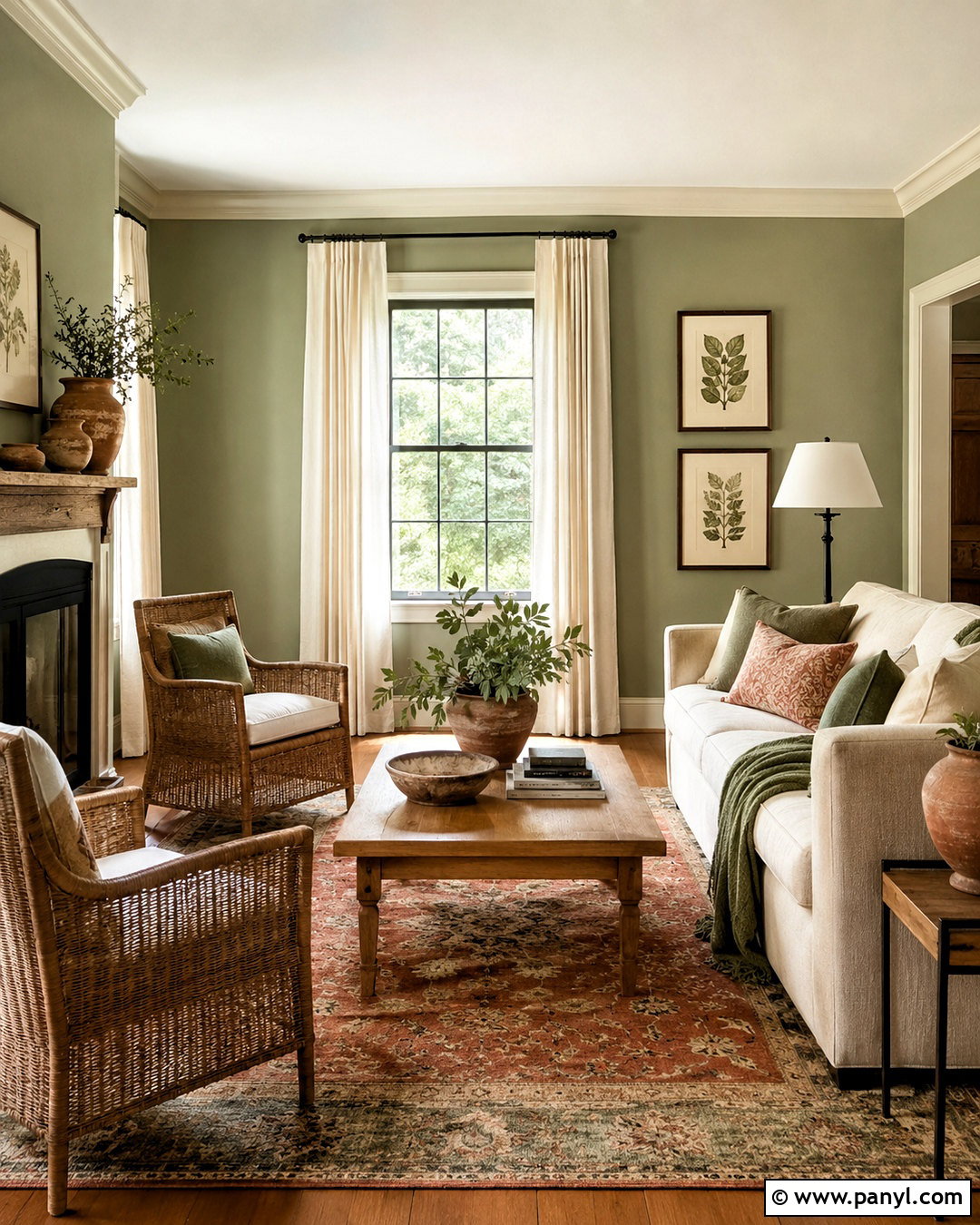Sage Green Sitting Room - 35 Sitting Room Paint Color Ideas