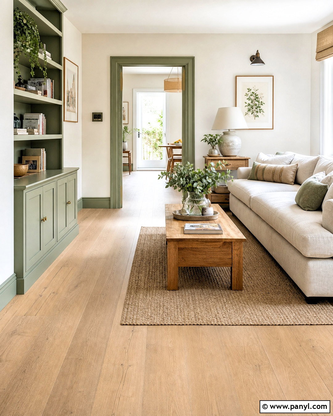 Sage Green Skirting Boards With White Walls - 20 green skirting boards