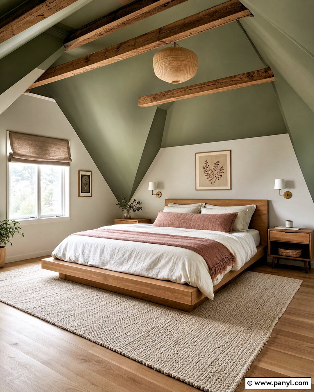 Sage Green Sloped Bedroom Ceiling - 20 sage green ceiling ideas