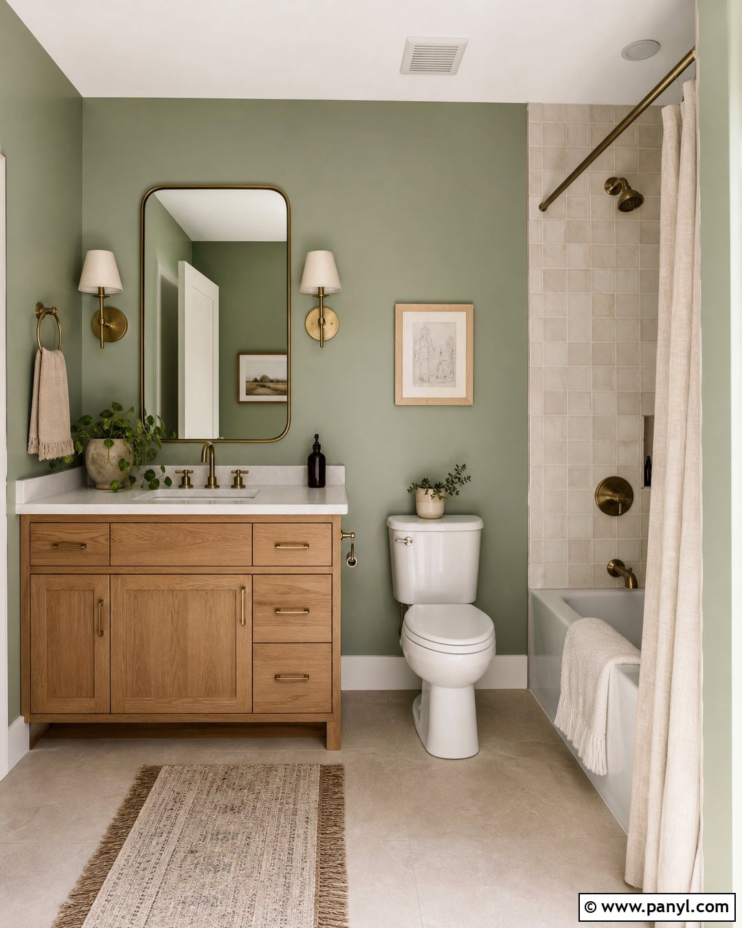 Sage Green Small Bathroom Walls - 25 Small Bathroom Wall Color Ideas