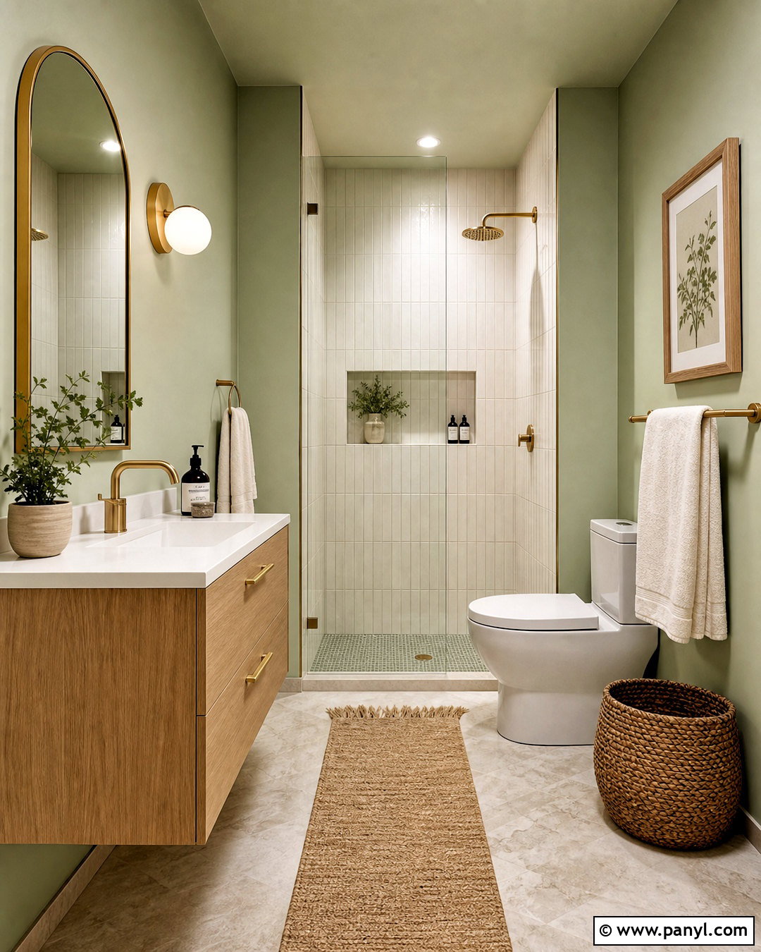 Sage Green Small Bathroom - 20 bathroom color ideas for small bathrooms