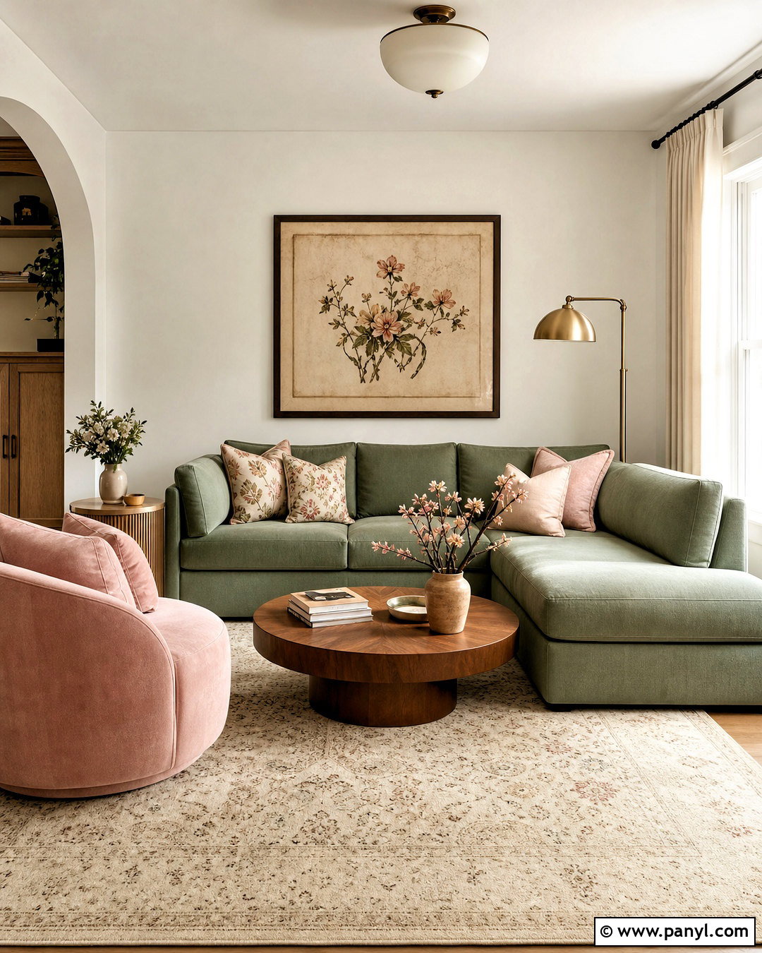 Sage Green Sofa With Blush Pink - 20 sage green sofa living room ideas