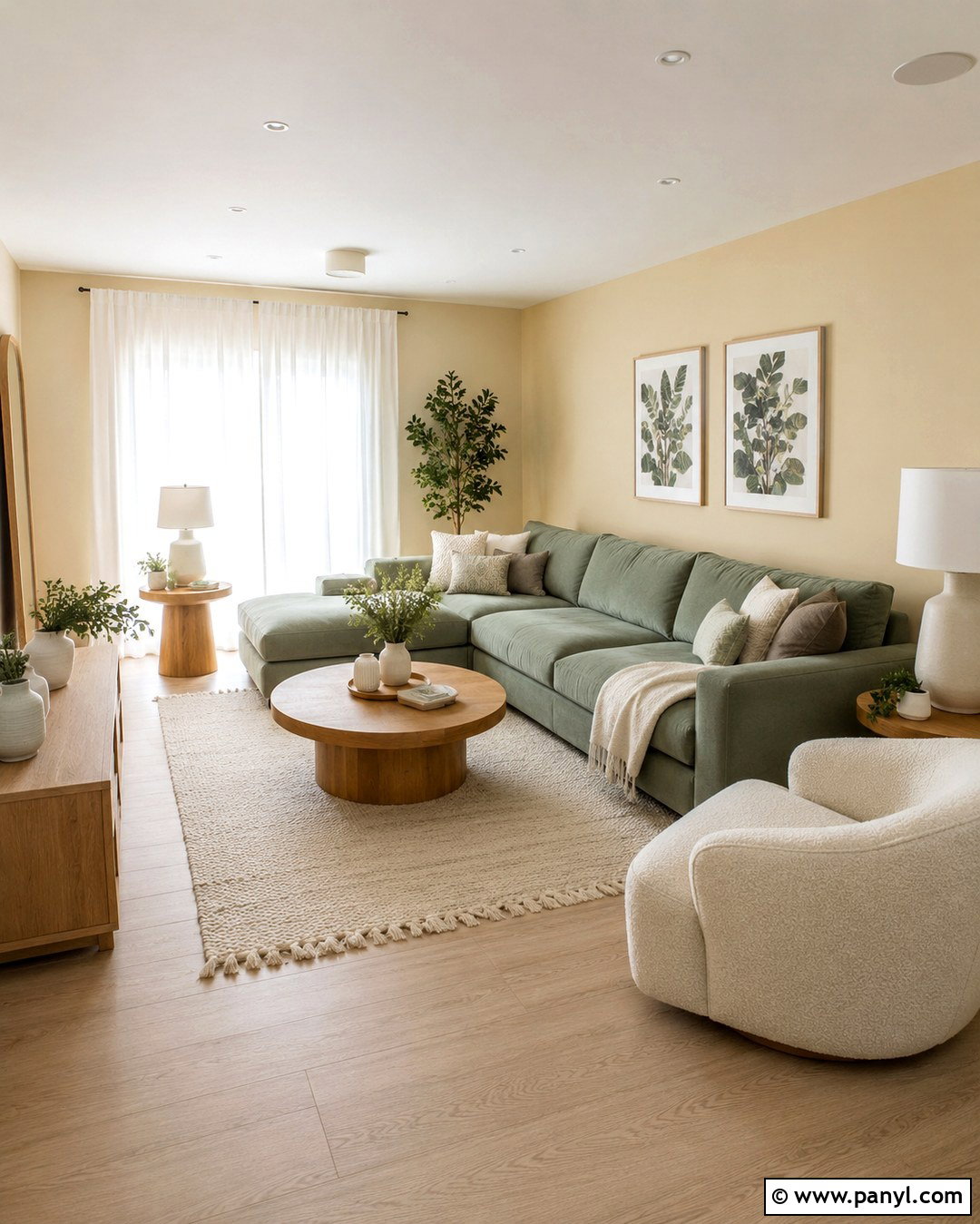 Sage Green Sofa With Butter Yellow Walls - 20 Green Sofa Yellow Wall Ideas