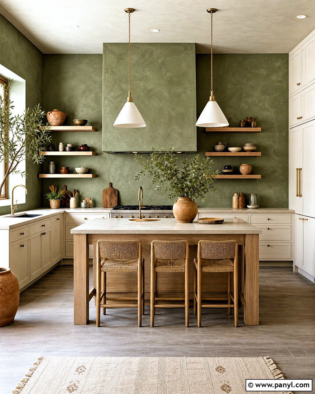 Sage Green Stucco Kitchen Wall - 20 stucco walls