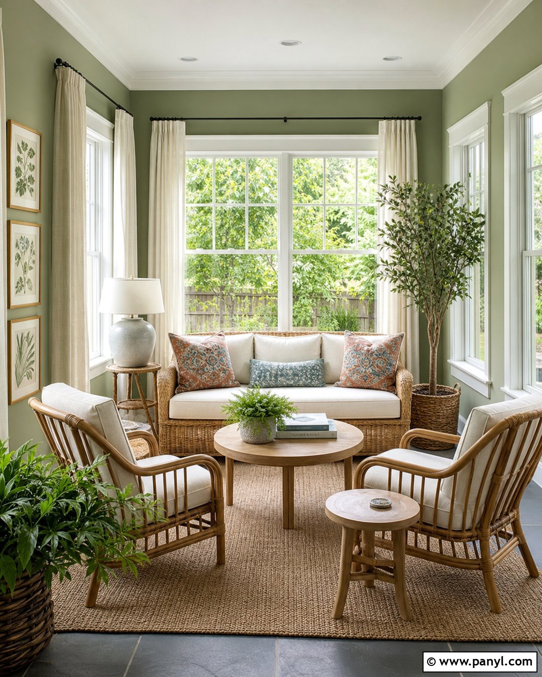 Sage Green Sunroom - 50 sage green walls