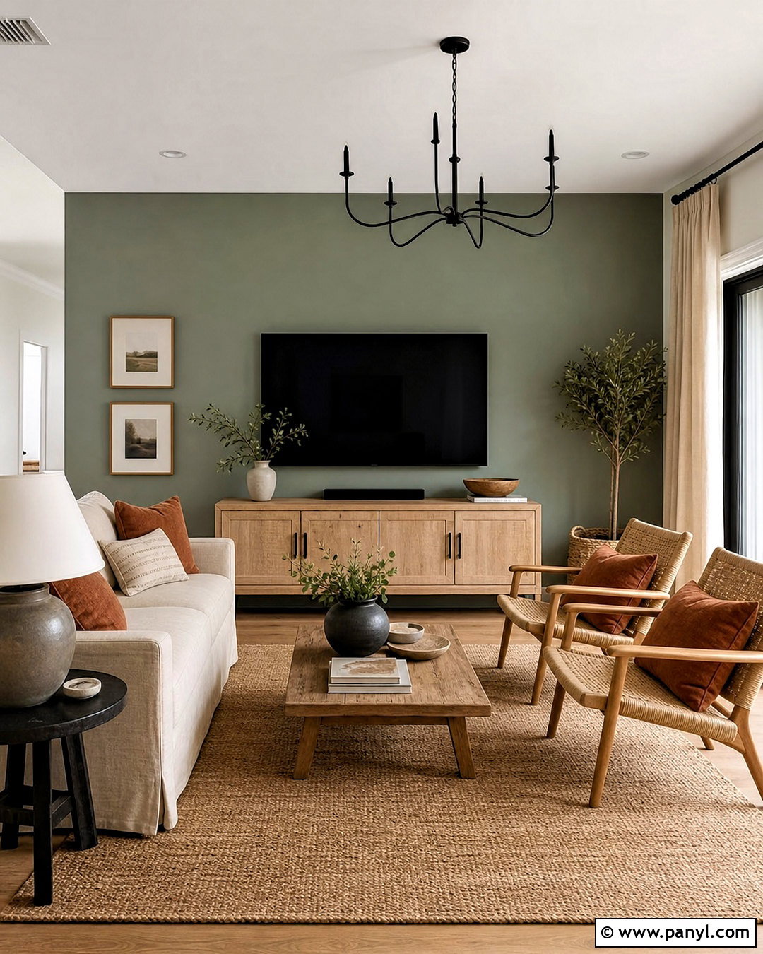 Sage Green TV Wall - 20 tv wall color ideas living room ideas