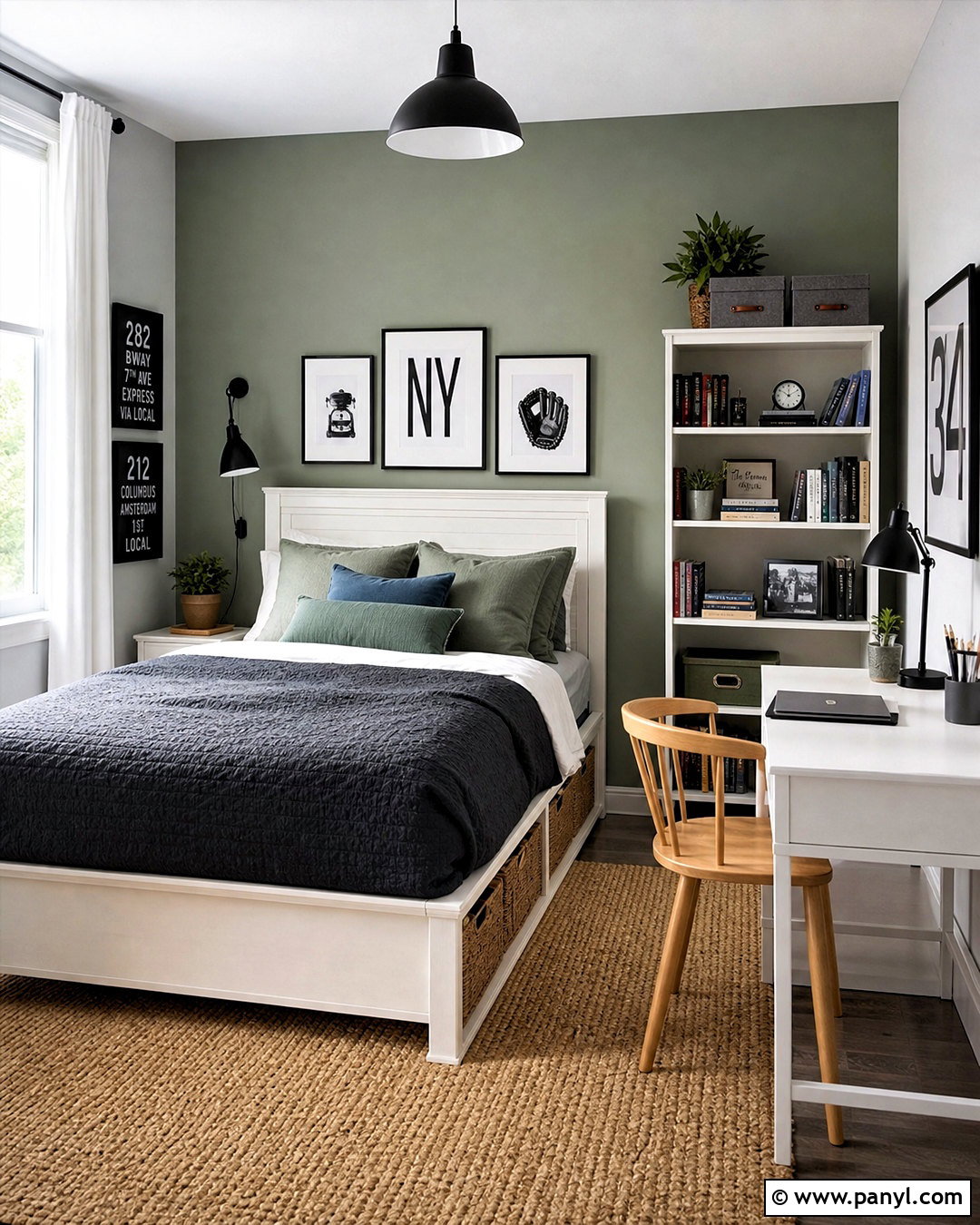 Sage Green Teen Bedroom With White Furniture - 20 sage green room ideas