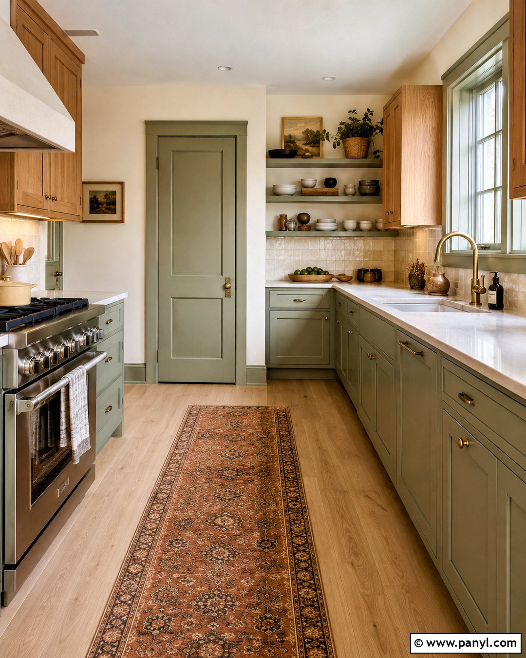 Sage Green Trim Kitchen - 20 non white trim interior ideas