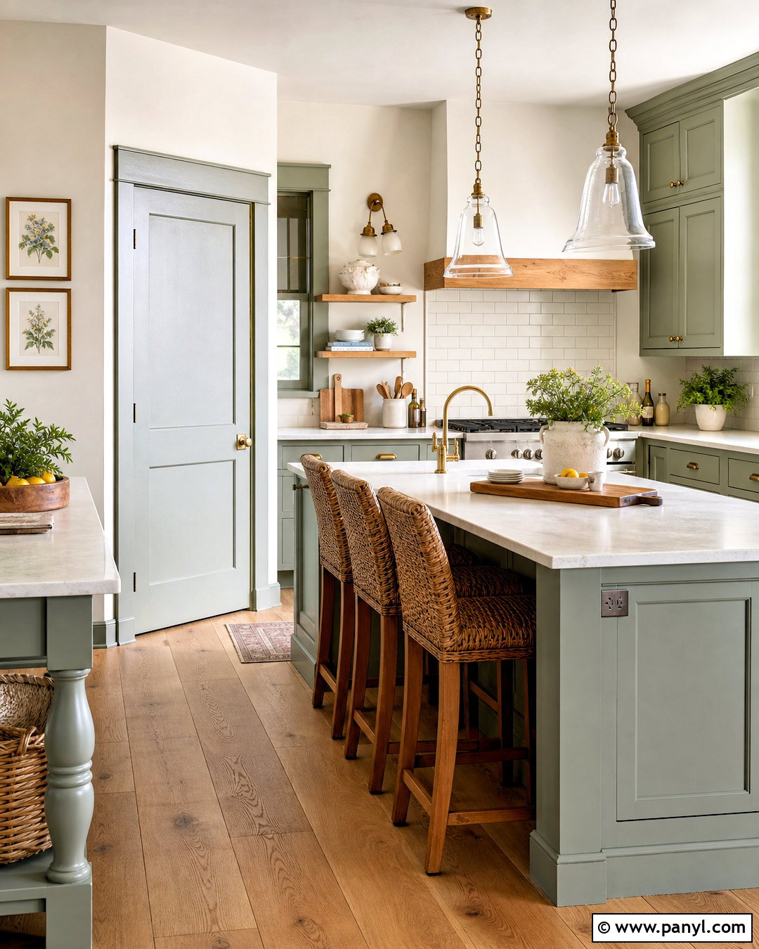 Sage Green Trim With White Walls - 20 white walls with different color trim ideas
