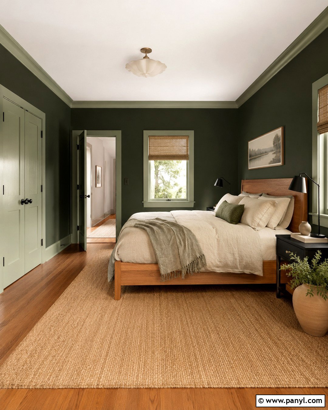 Sage Green Trim - 20 Trim Color For Dark Green Walls