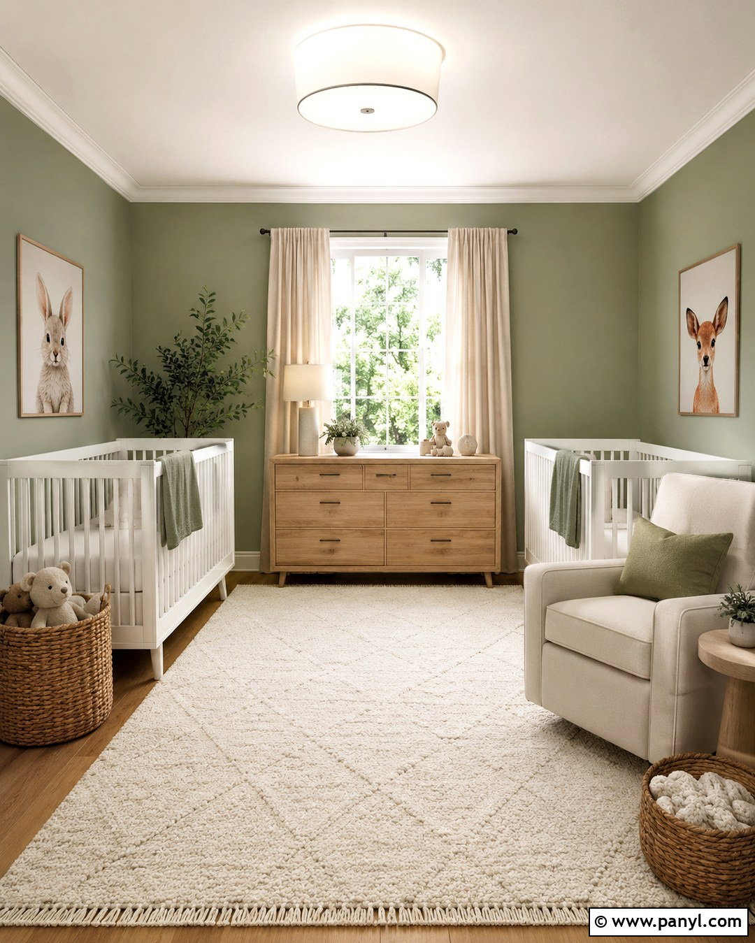 Sage Green Twin Nursery - 20 Sage Green Wall Nursery Ideas