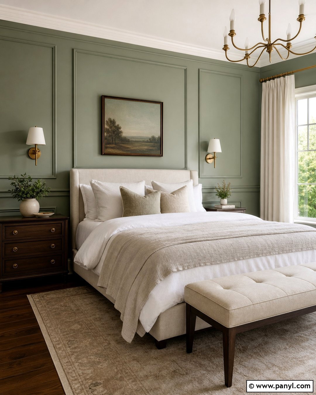 Sage Green Wall Paneling - 50 sage green walls