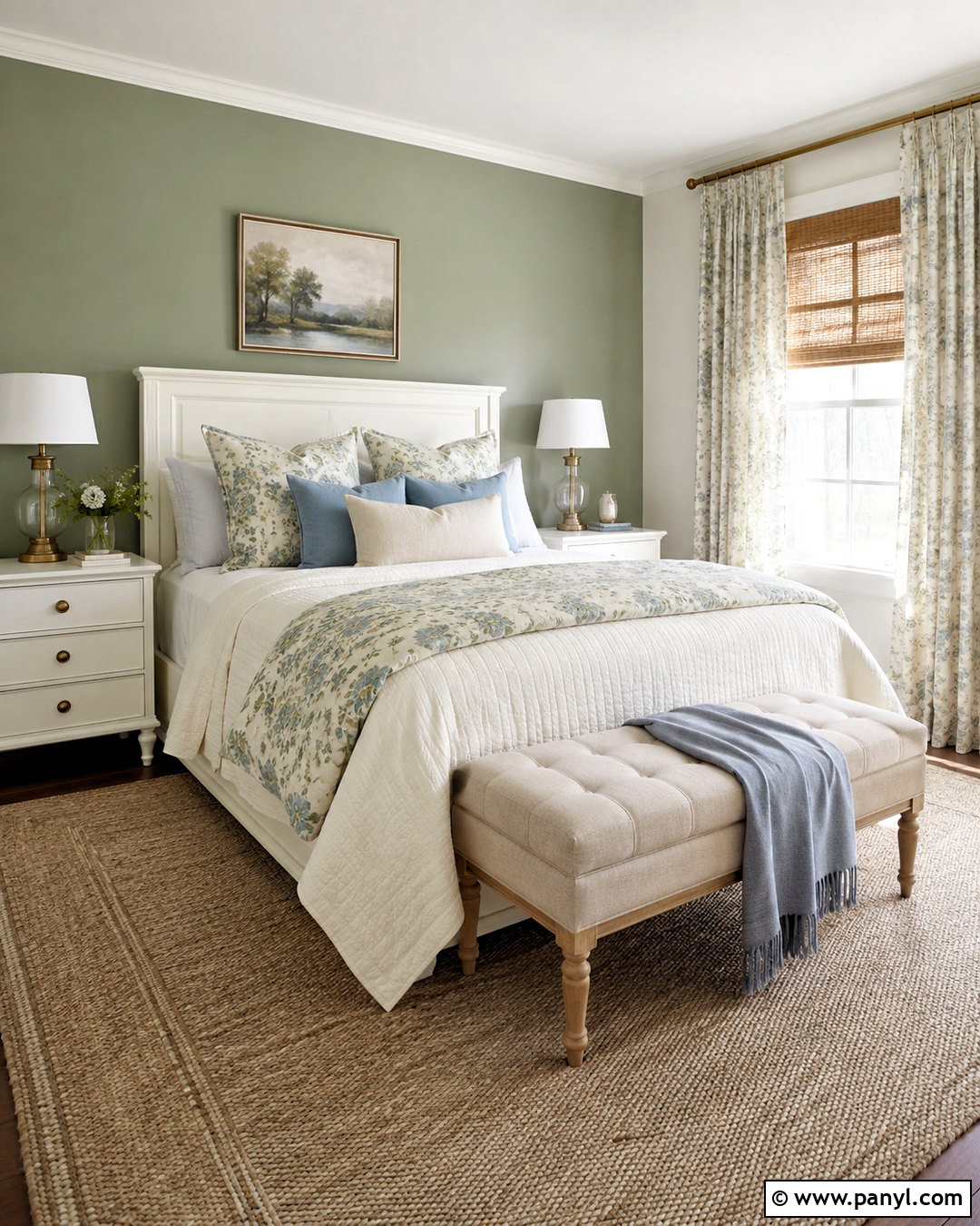 Sage Green Wall With White Furniture - 40 Sage Green Accent Wall Ideas